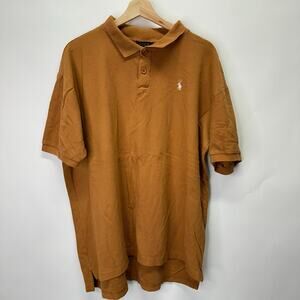 Polo By Ralph Lauren Short Sleeve 2 Button Burnt Orange Polo Shirt Mens 3XL